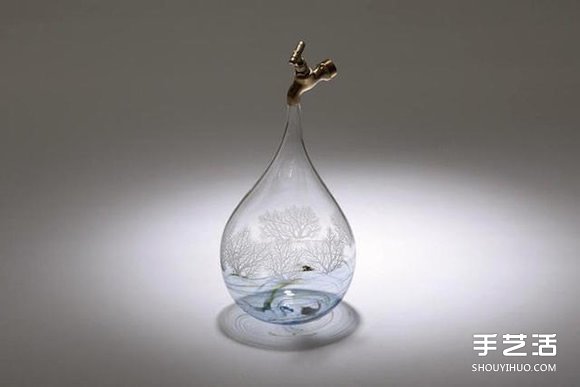 玻璃雕刻作品：用電鉆刻劃出心中的森林圣殿 -  rpnrmr.com