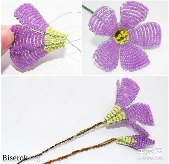 串珠花的教程圖解 串珠花朵手工制作方法 -  rpnrmr.com