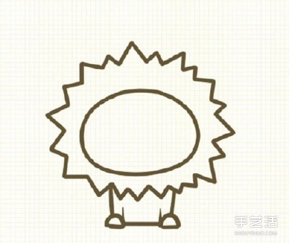 可愛獅子簡筆畫步驟 獅子簡筆畫彩色圖片教程 -  rpnrmr.com