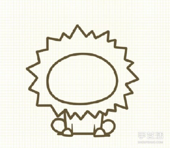可愛獅子簡筆畫步驟 獅子簡筆畫彩色圖片教程 -  rpnrmr.com