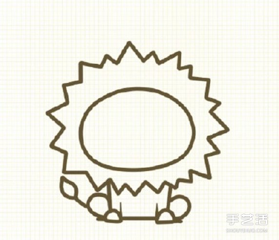 可愛獅子簡筆畫步驟 獅子簡筆畫彩色圖片教程 -  rpnrmr.com