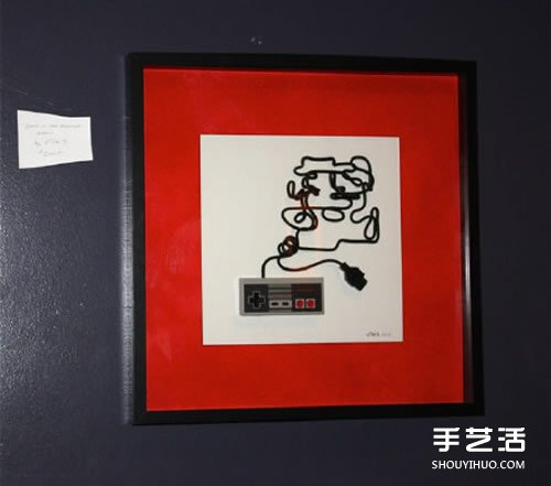 任天堂游戲手柄線DIY制作懷舊風創(chuàng)意裝飾畫 -  rpnrmr.com