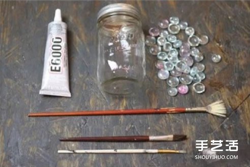 玻璃罐廢物利用手工制作情人節(jié)浪漫燭臺(tái)小夜燈 -  rpnrmr.com