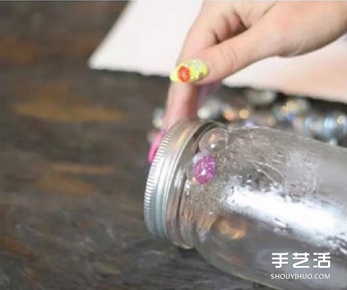 玻璃罐廢物利用手工制作情人節(jié)浪漫燭臺(tái)小夜燈 -  rpnrmr.com