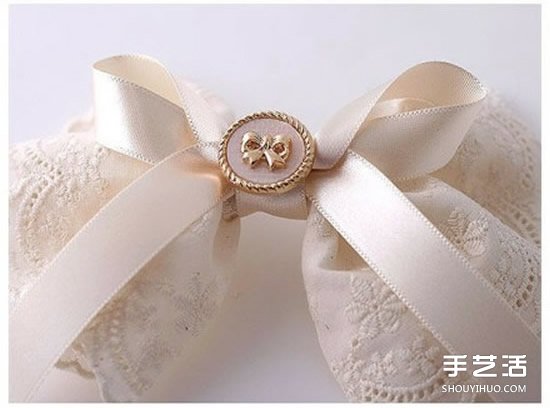 蕾絲布蝴蝶發(fā)卡DIY 蝴蝶發(fā)卡手工制作教程 -  rpnrmr.com