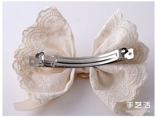 蕾絲布蝴蝶發(fā)卡DIY 蝴蝶發(fā)卡手工制作教程 -  rpnrmr.com