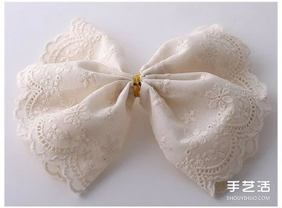 蕾絲布蝴蝶發(fā)卡DIY 蝴蝶發(fā)卡手工制作教程 -  rpnrmr.com