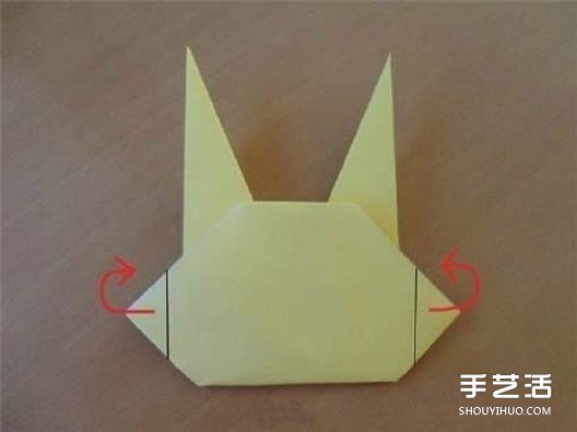 簡(jiǎn)單皮卡丘折紙教程 手工皮卡丘的折法圖解 -  rpnrmr.com