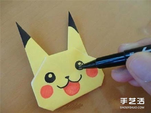 簡(jiǎn)單皮卡丘折紙教程 手工皮卡丘的折法圖解 -  rpnrmr.com