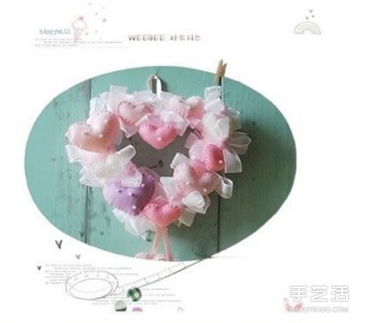 婚禮用漂亮愛心掛飾布藝手工制作圖解教程 -  rpnrmr.com