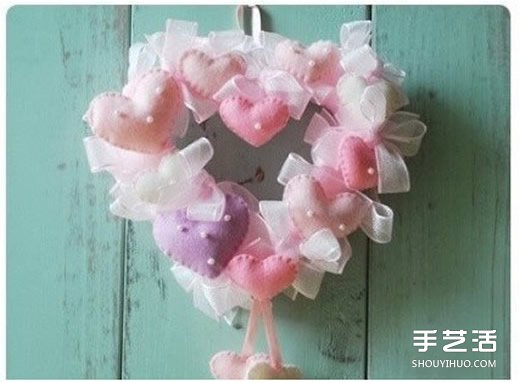 婚禮用漂亮愛心掛飾布藝手工制作圖解教程 -  rpnrmr.com