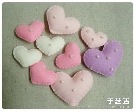 婚禮用漂亮愛心掛飾布藝手工制作圖解教程 -  rpnrmr.com