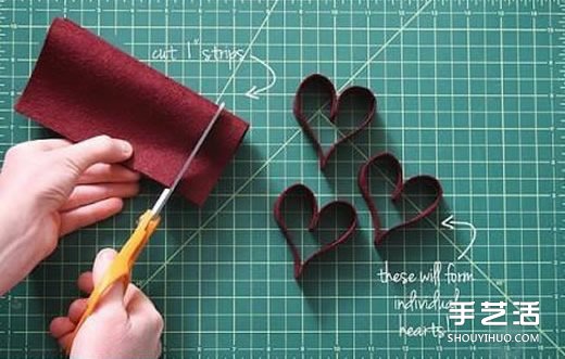 簡(jiǎn)單節(jié)日掛飾布藝制作 愛(ài)心組合布藝掛飾DIY -  rpnrmr.com