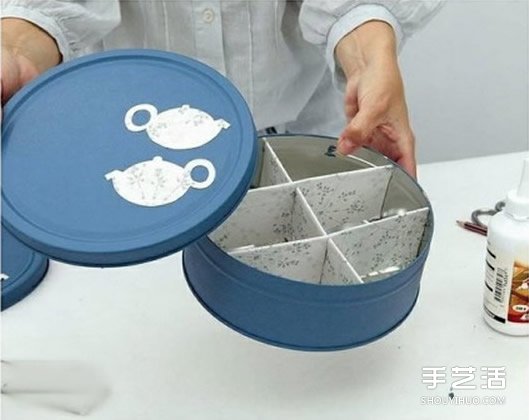 鐵盒子廢物利用DIY手工制作儲物收納盒的方法 -  rpnrmr.com