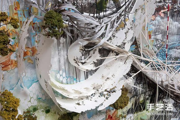 似畫不是畫：混合材質(zhì)DIY奇幻華麗的立體山水畫 -  rpnrmr.com