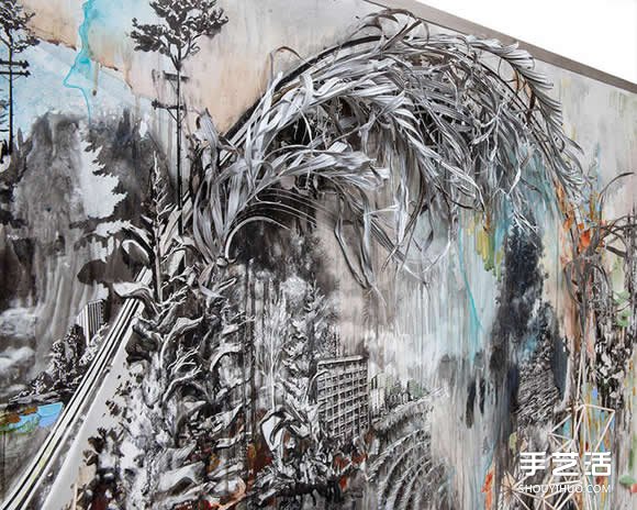 似畫不是畫：混合材質(zhì)DIY奇幻華麗的立體山水畫 -  rpnrmr.com