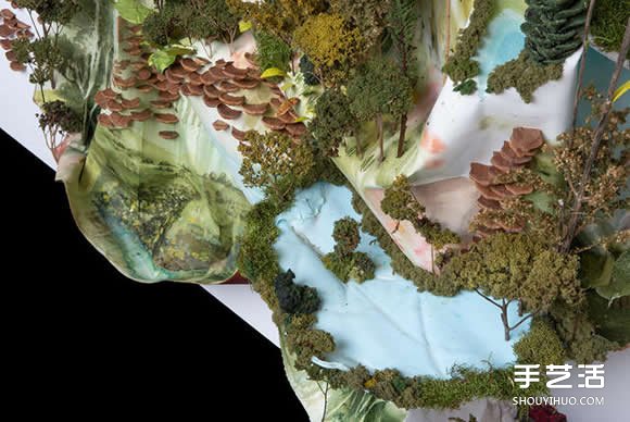 似畫不是畫：混合材質(zhì)DIY奇幻華麗的立體山水畫 -  rpnrmr.com