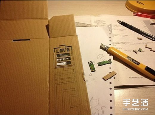 紙箱廢物利用DIY燈罩 紙箱燈罩手工制作教程 -  rpnrmr.com