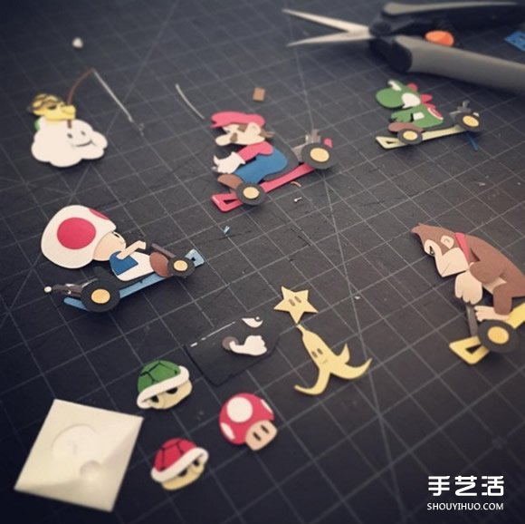 紙雕藝術(shù)：利用剪紙加拼貼制作可愛的卡通圖案 -  rpnrmr.com