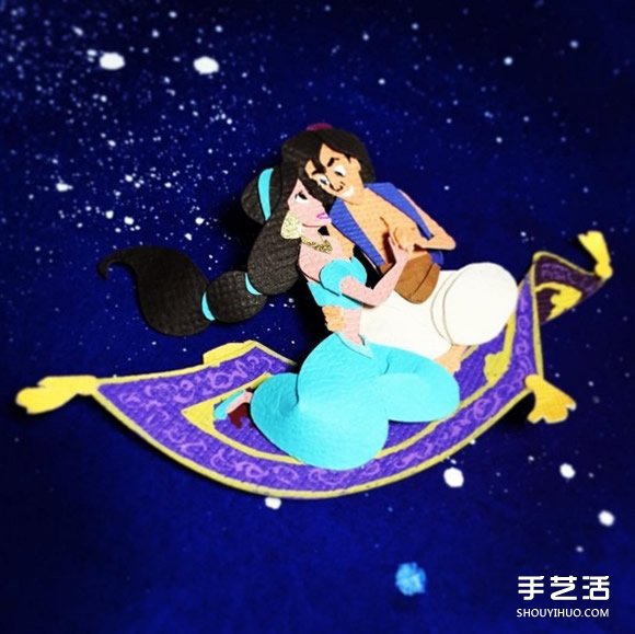 紙雕藝術(shù)：利用剪紙加拼貼制作可愛的卡通圖案 -  rpnrmr.com