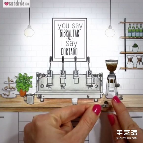 自制插畫和拼貼 手繪風動畫教你泡出完美拿鐵 -  rpnrmr.com