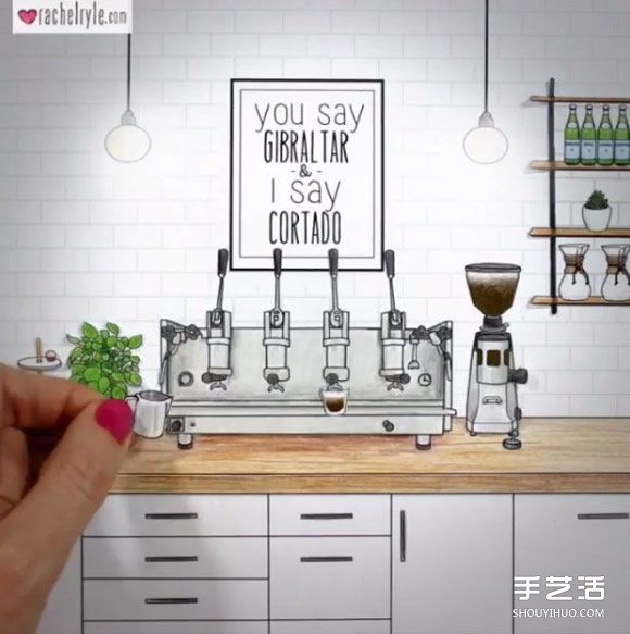 自制插畫和拼貼 手繪風動畫教你泡出完美拿鐵 -  rpnrmr.com