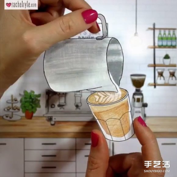 自制插畫和拼貼 手繪風動畫教你泡出完美拿鐵 -  rpnrmr.com