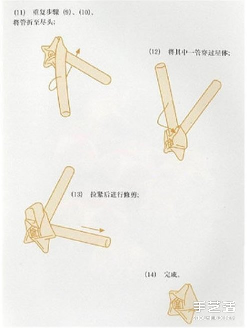 怎么用吸管折星星的方法 吸管星星的折法圖解  -  rpnrmr.com