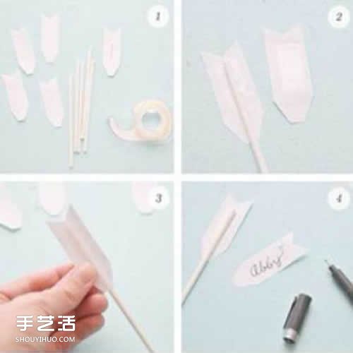 情人節(jié)手工：利用卡紙和吸管制作丘比特之箭 -  rpnrmr.com