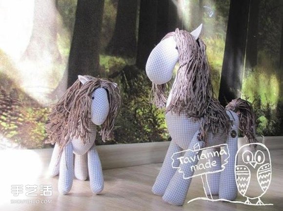 布藝馬手工制作帶圖紙 毛絨玩具馬DIY圖解 -  rpnrmr.com