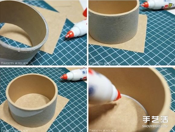 透明膠帶紙筒廢物利用 DIY制作漂亮的收納盒 -  rpnrmr.com