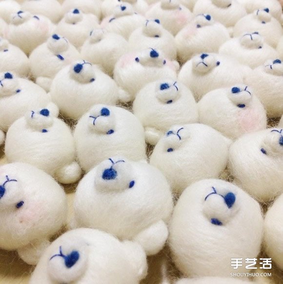 這是羊毛氈作品？還以為是北極熊造型湯圓呢~ -  rpnrmr.com