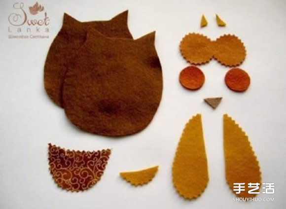 不織布貓頭鷹掛件DIY 貓頭鷹掛飾布藝制作教程 -  rpnrmr.com