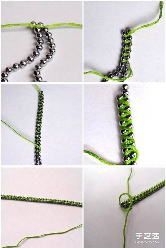 編織繩纏繞上金屬珠串 DIY混搭出你的專屬手鏈 -  rpnrmr.com