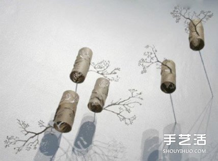 自制掛飾：衛(wèi)生紙卷筒剪出枝椏叢生的感覺(jué) -  rpnrmr.com