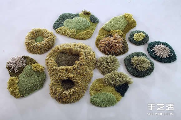 地毯廢料手工編織出模擬大自然生態(tài)的羊毛毯 -  rpnrmr.com