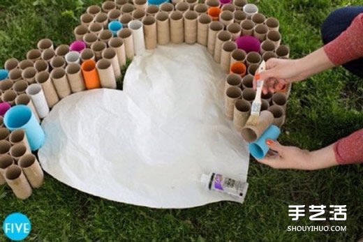 卷紙筒變廢為寶DIY手工制作立體愛心的方法 -  rpnrmr.com