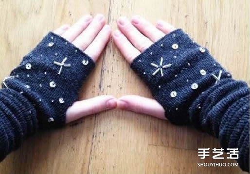 長款棉襪簡單手工改造DIY手套的方法圖解教程 -  rpnrmr.com