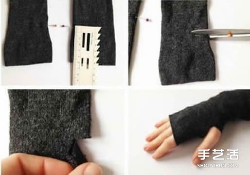 長款棉襪簡單手工改造DIY手套的方法圖解教程 -  rpnrmr.com