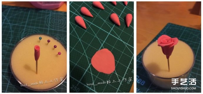 粘土玫瑰花制作圖解 粘土玫瑰的做法DIY教程 -  rpnrmr.com