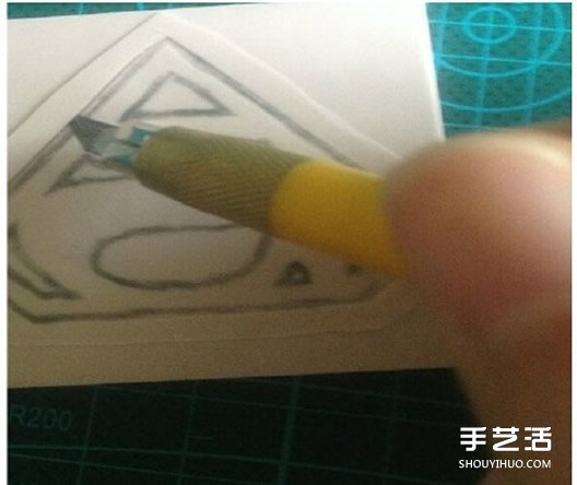 超人圖案橡皮圖章的手工制作圖解教程 -  rpnrmr.com