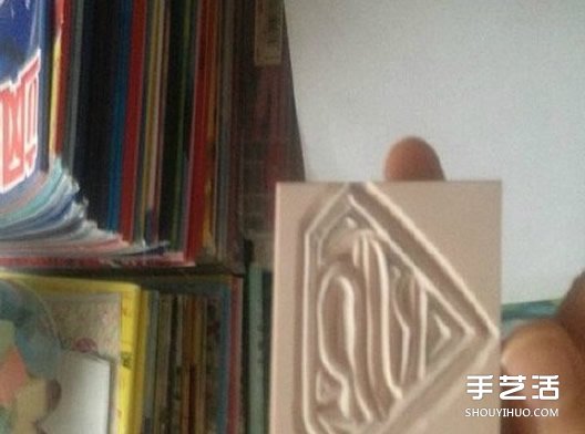 超人圖案橡皮圖章的手工制作圖解教程 -  rpnrmr.com