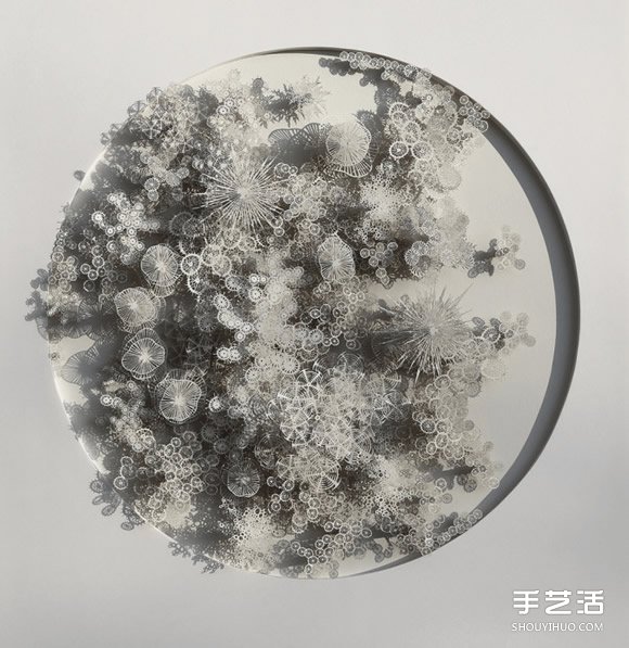 以細(xì)菌、結(jié)晶等為靈感創(chuàng)作的立體紙雕作品 -  rpnrmr.com