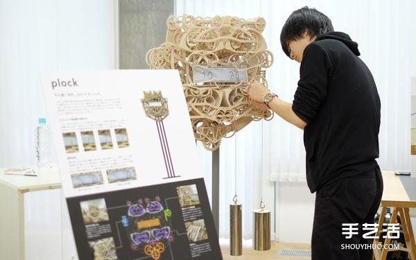 藝術(shù)系學(xué)生用四百片可動(dòng)零件做成木頭機(jī)械鐘 -  rpnrmr.com