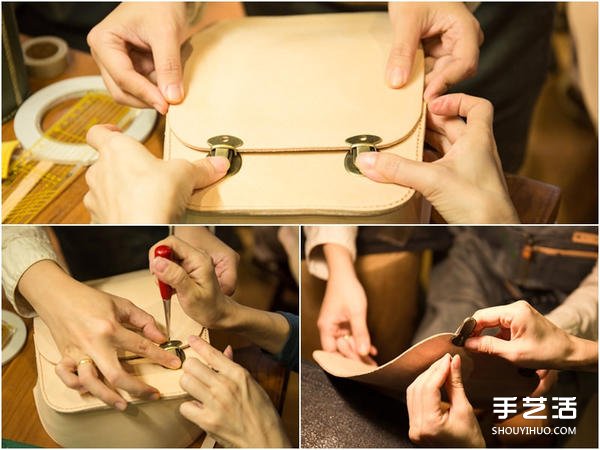 暖暖日式經(jīng)典皮革小書(shū)包DIY手工制作圖解教程 -  rpnrmr.com