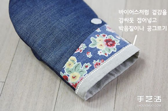舊牛仔褲改造再利用 DIY制作漂亮的烘焙手套 -  rpnrmr.com