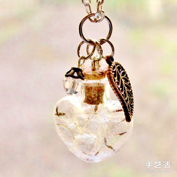 手作飾品：把干燥花放進(jìn)玻璃容器中制成的項(xiàng)鏈 -  rpnrmr.com