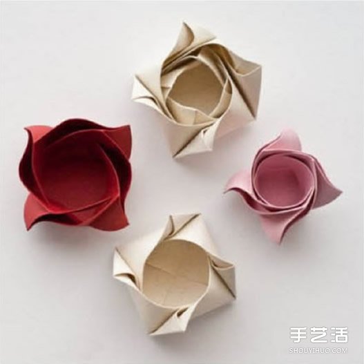 玫瑰花紙盒的折法圖解 折紙玫瑰盒子的方法 -  rpnrmr.com