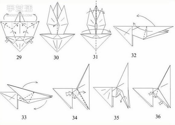 手工折紙馬圖解教程 立體馬的折法詳細(xì)步驟圖 -  rpnrmr.com
