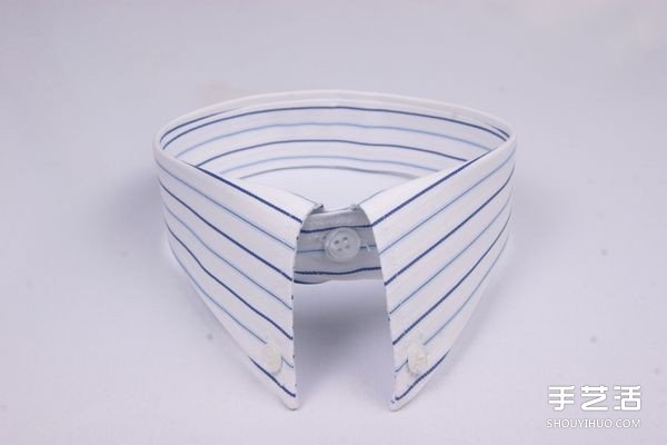 破舊襯衫廢物利用DIY手工制作紳士貓項(xiàng)圈 -  rpnrmr.com